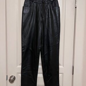 Genuine Black Leather Pants